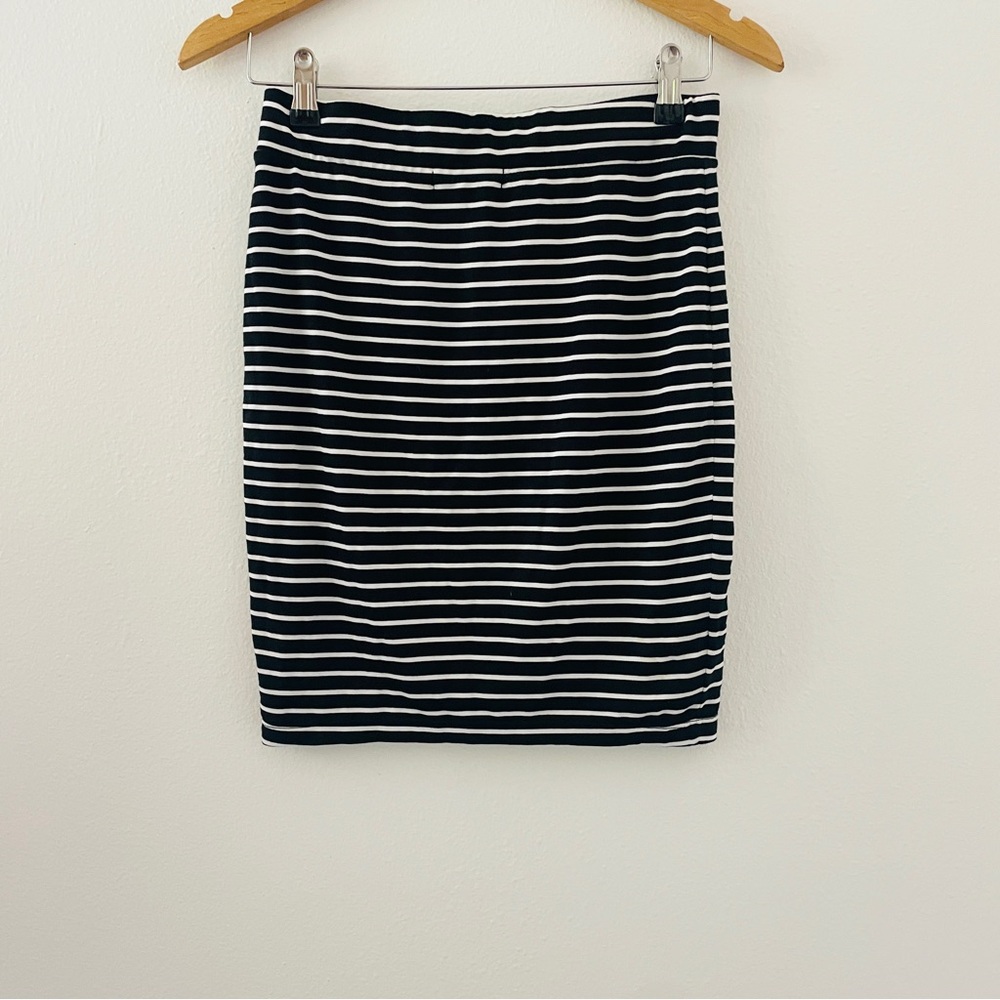 Marine Layer Striped Pencil Skirt - Black & White - Picture 3 of 5